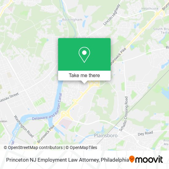 Princeton NJ Employment Law Attorney map