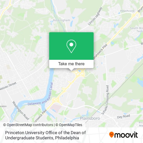 Princeton University Office of the Dean of Undergraduate Students map