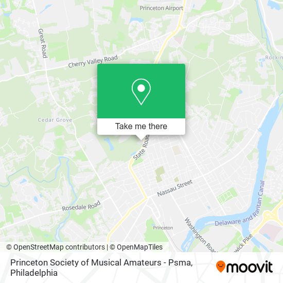 Mapa de Princeton Society of Musical Amateurs - Psma