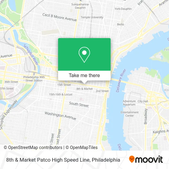 8th & Market Patco High Speed Line map