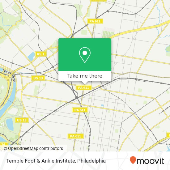 Temple Foot & Ankle Institute map