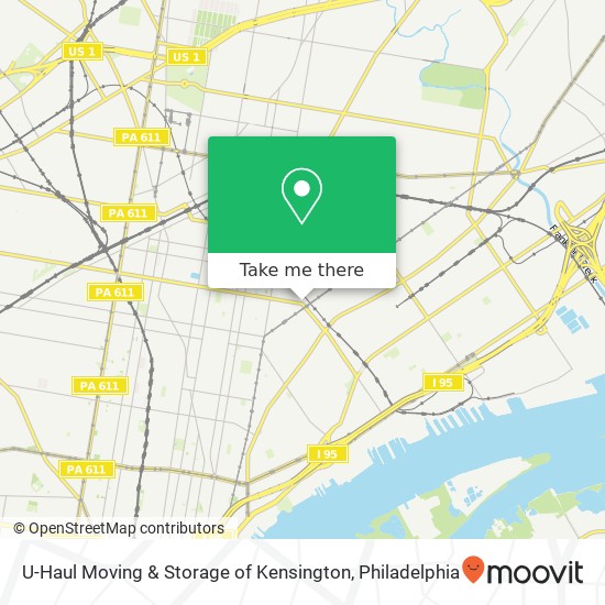 Mapa de U-Haul Moving & Storage of Kensington