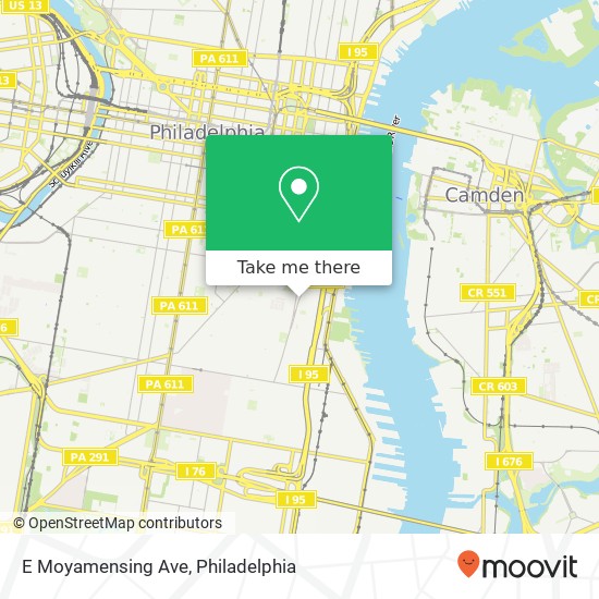 E Moyamensing Ave map