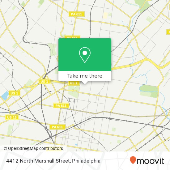 4412 North Marshall Street map