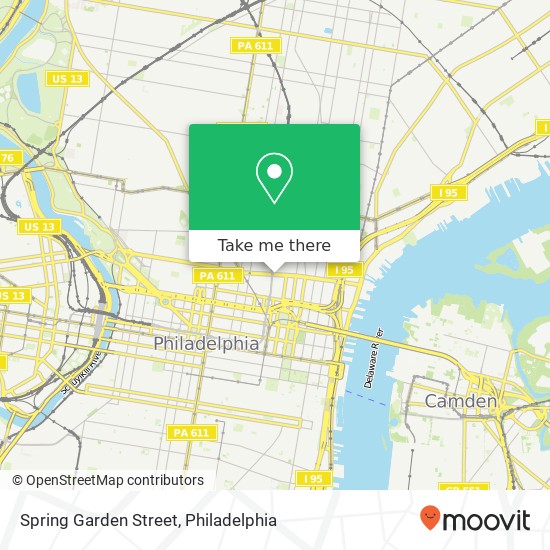 Mapa de Spring Garden Street