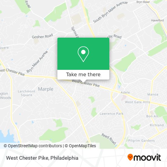 West Chester Pike map