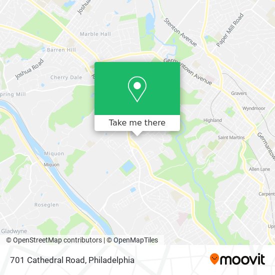 Mapa de 701 Cathedral Road