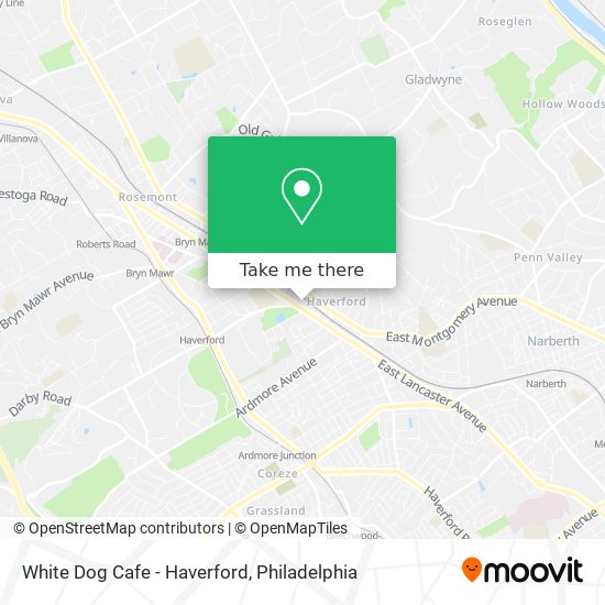White Dog Cafe - Haverford map