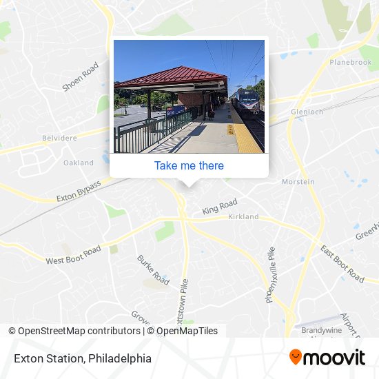 Exton Station map