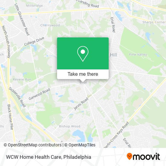 WCW Home Health Care map