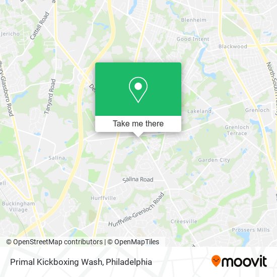 Primal Kickboxing Wash map