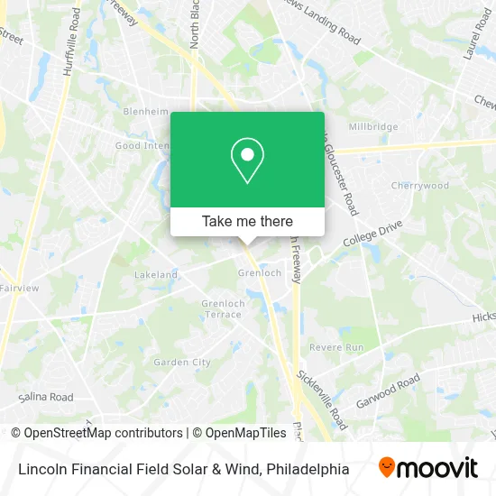 Lincoln Financial Field Solar & Wind map