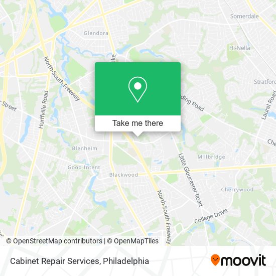 Cabinet Repair Services map
