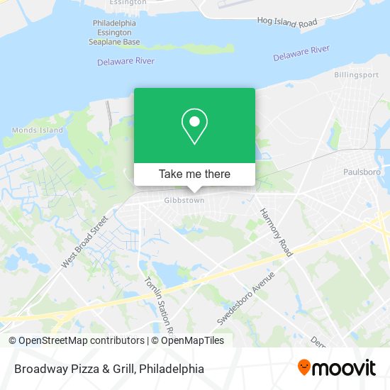 Mapa de Broadway Pizza & Grill