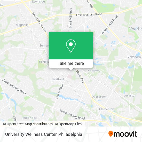 University Wellness Center map