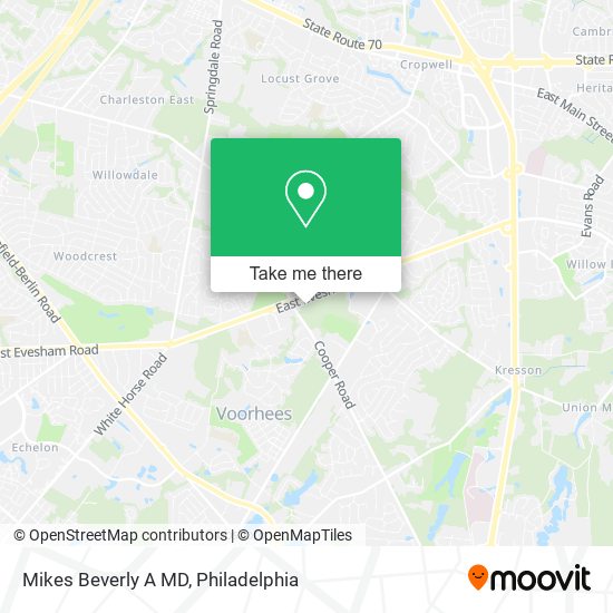 Mikes Beverly A MD map
