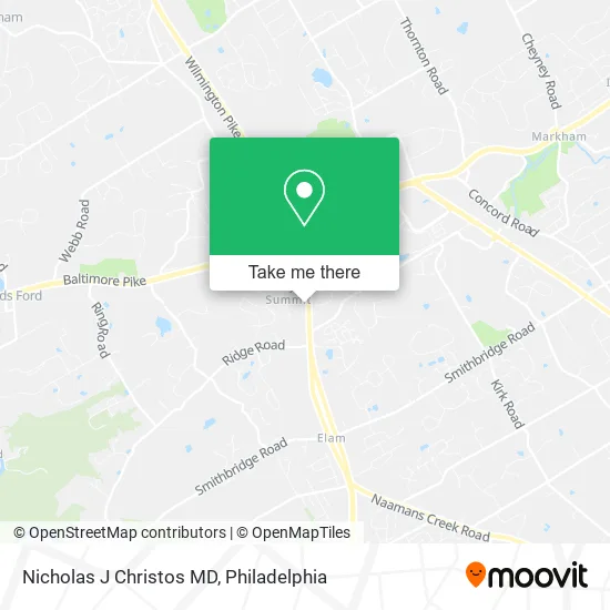 Nicholas J Christos MD map