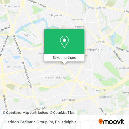 Mapa de Haddon Pediatric Group Pa