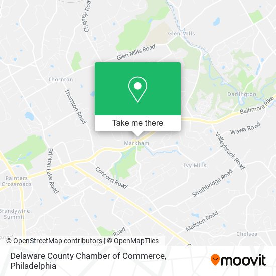Delaware County Chamber of Commerce map