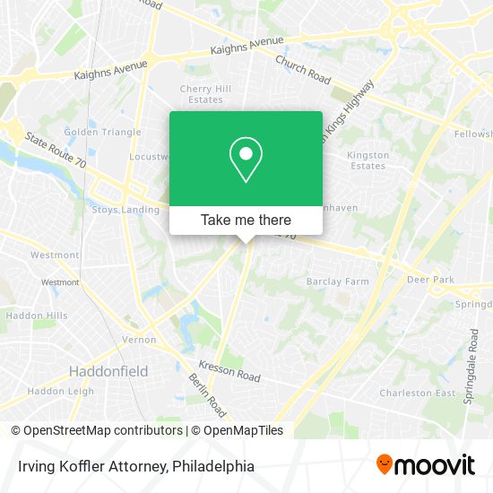 Irving Koffler Attorney map