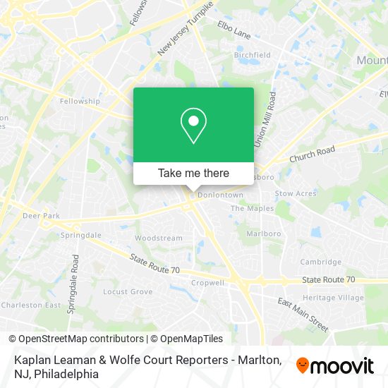 Kaplan Leaman & Wolfe Court Reporters - Marlton, NJ map