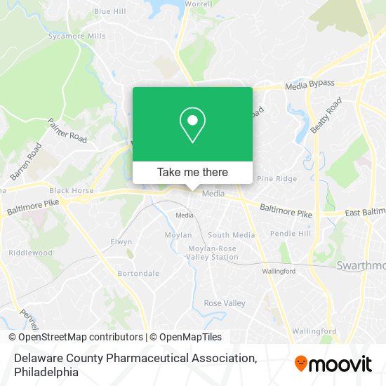 Delaware County Pharmaceutical Association map