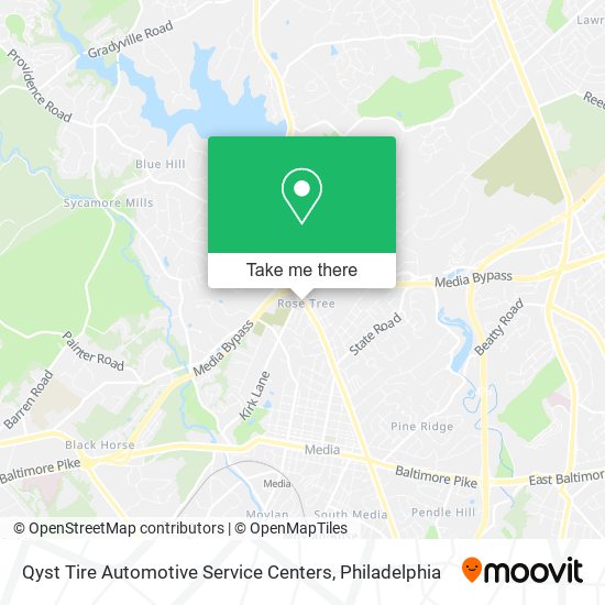 Qyst Tire Automotive Service Centers map