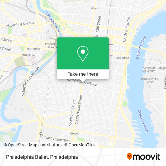 Philadelphia Ballet map