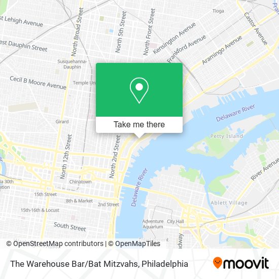 The Warehouse Bar/Bat Mitzvahs map