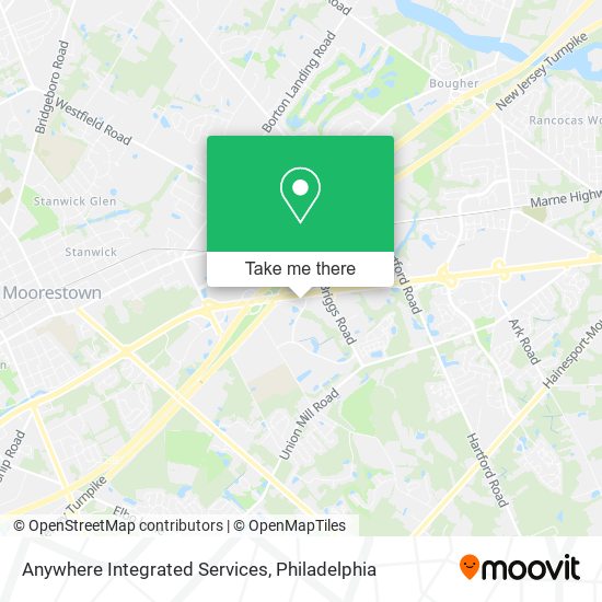 Anywhere Integrated Services map