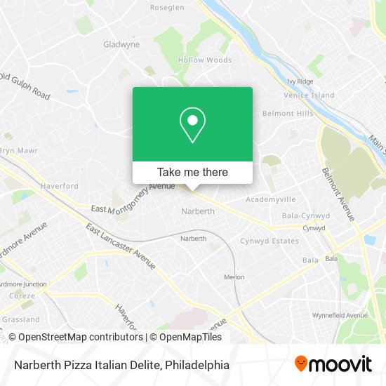 Narberth Pizza Italian Delite map