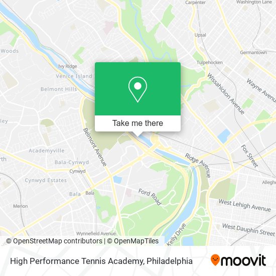 Mapa de High Performance Tennis Academy