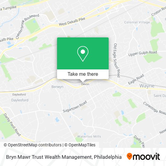 Mapa de Bryn Mawr Trust Wealth Management