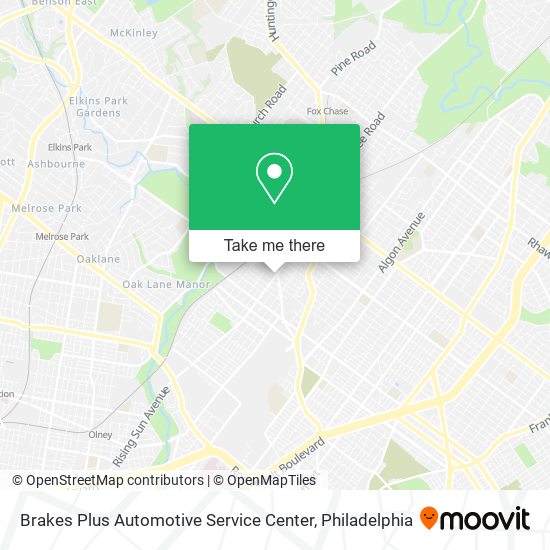 Mapa de Brakes Plus Automotive Service Center