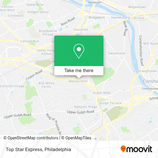 Top Star Express map