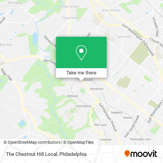 The Chestnut Hill Local map