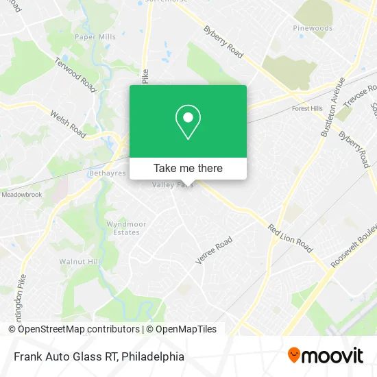 Frank Auto Glass RT map
