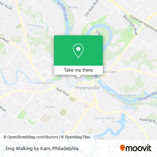 Mapa de Dog Walking by Kam