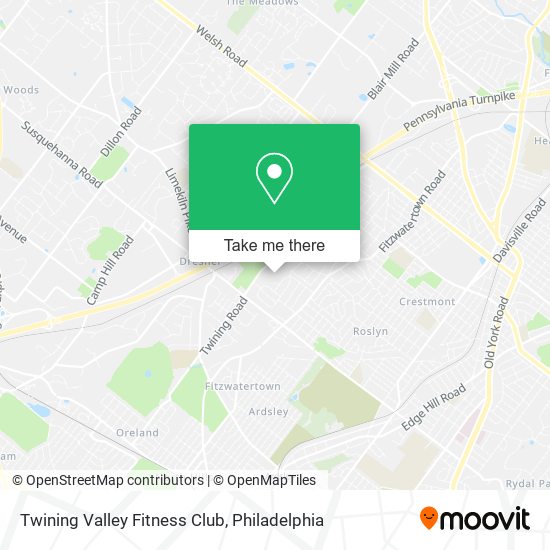 Mapa de Twining Valley Fitness Club