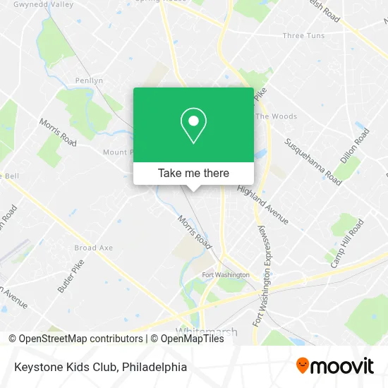 Keystone Kids Club map