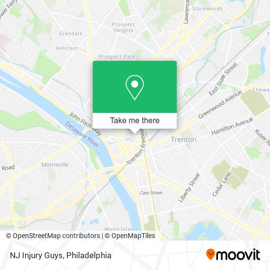 NJ Injury Guys map