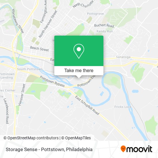 Storage Sense - Pottstown map