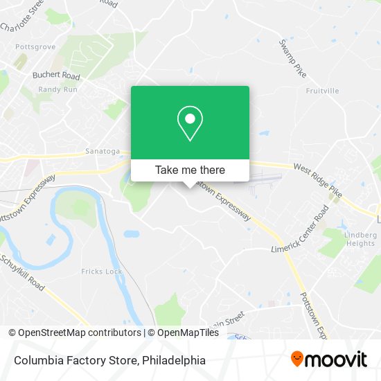 Mapa de Columbia Factory Store