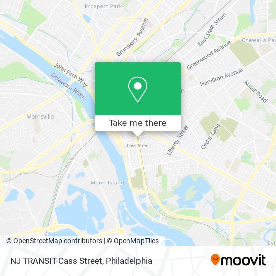 NJ TRANSIT-Cass Street map