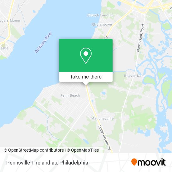 Pennsville Tire and au map