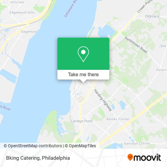 Bking Catering map