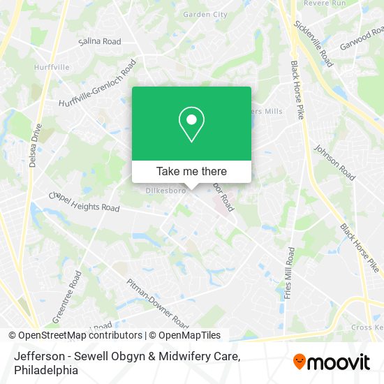 Mapa de Jefferson - Sewell Obgyn & Midwifery Care