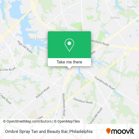 Ombré Spray Tan and Beauty Bar map