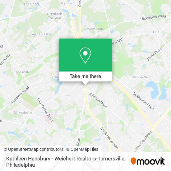 Mapa de Kathleen Hansbury - Weichert Realtors-Turnersville
