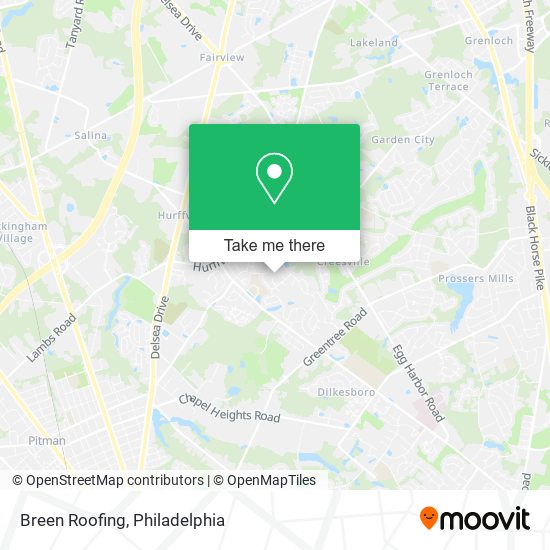 Breen Roofing map